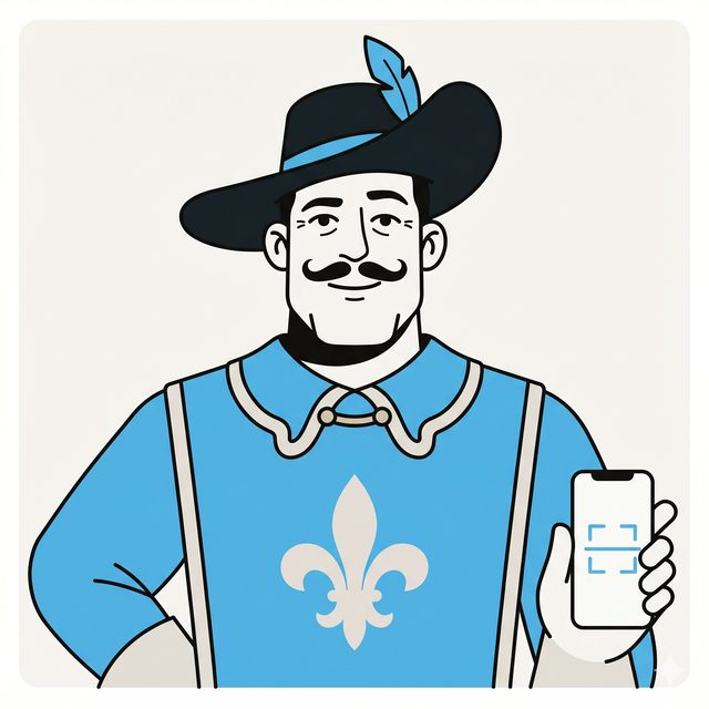 Porthos — Mobile developer cartoon